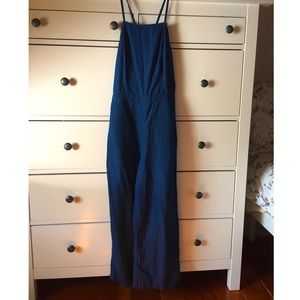 Abercrombie & Fitch tie-back denim jumpsuit